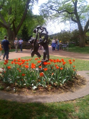 Statue in Flowers ~ Missouri Botanical Gardens
